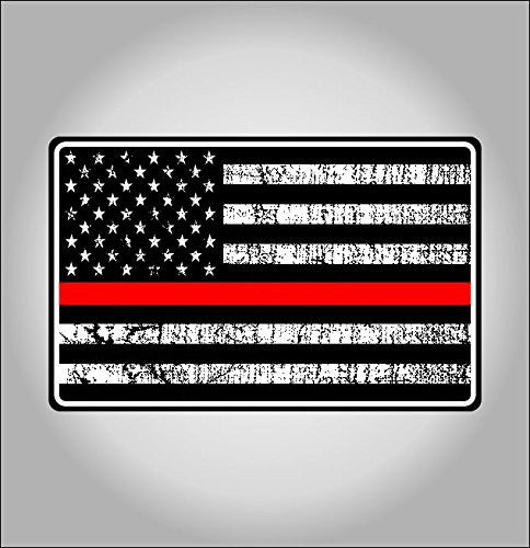 Fire Dept Red Line American Flag